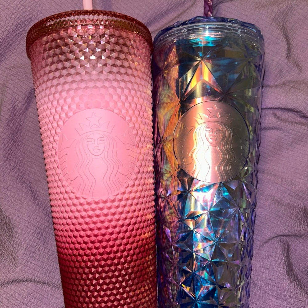 Starbucks Pink and Iridescent Tumbler